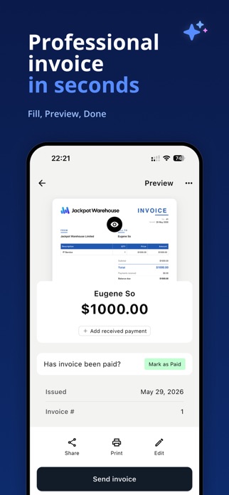 Invoice Maker - Estimate, Bill Screenshot 1 of 8