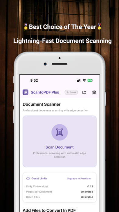 ScanToPDF Plus :Scan & Convert Screenshot 1 of 5