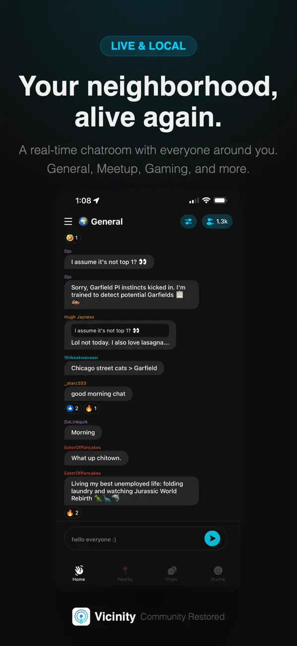 Screenshot #1 pour Vicinity: Proximity Chat