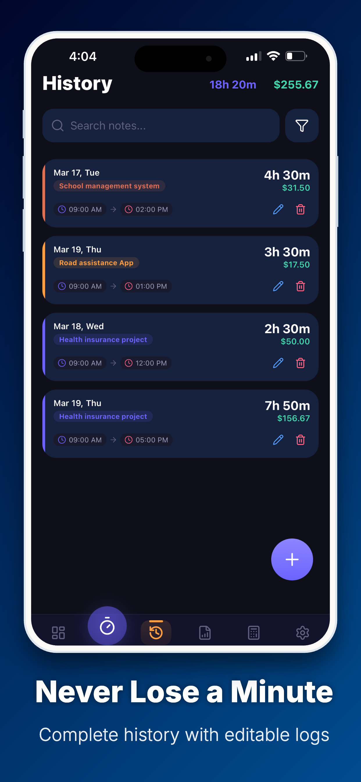 WorkTrak : Hours Tracker