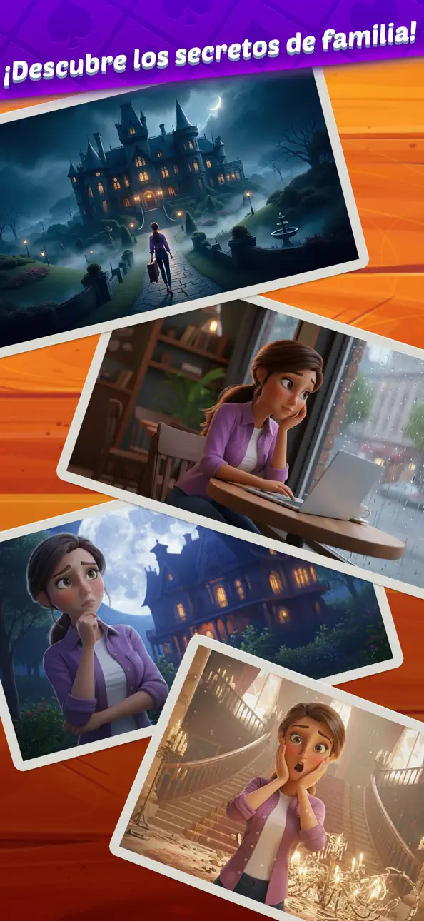 Solitaire Story: Ava's Manor iOS Mod IPA screenshot 1 - iOS game interface