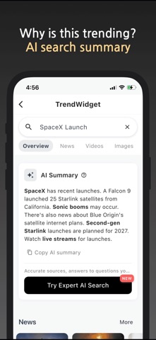TrendWidget: AI Search & News iPhone screenshot