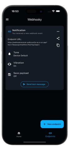 Webhook to Push Notifications Screenshot 2 of 4