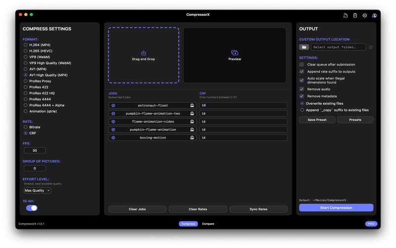 CompressorX screenshot