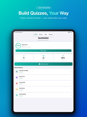 QuizBuilder - Custom Quiz Make iPad screenshot