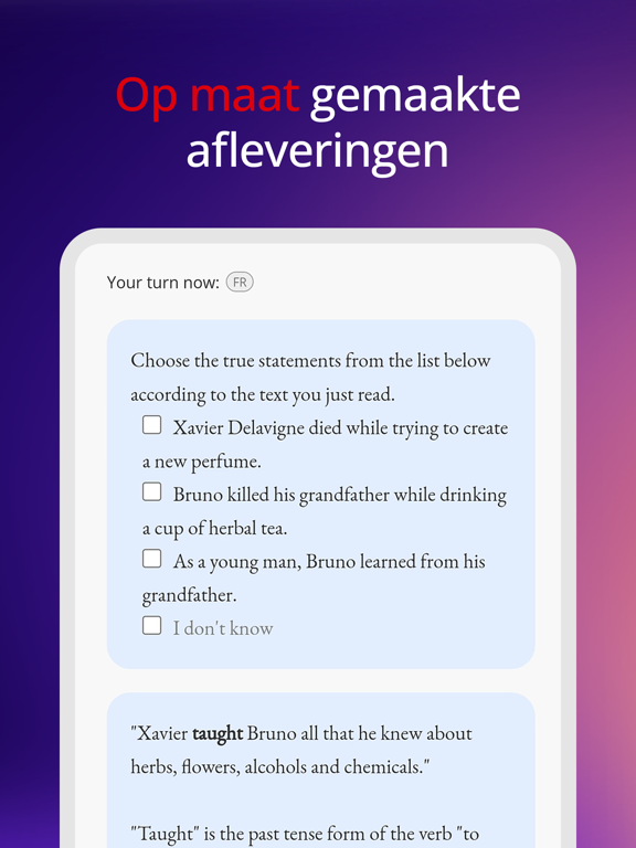 Gymglish: Leer een taal iPad app afbeelding 5