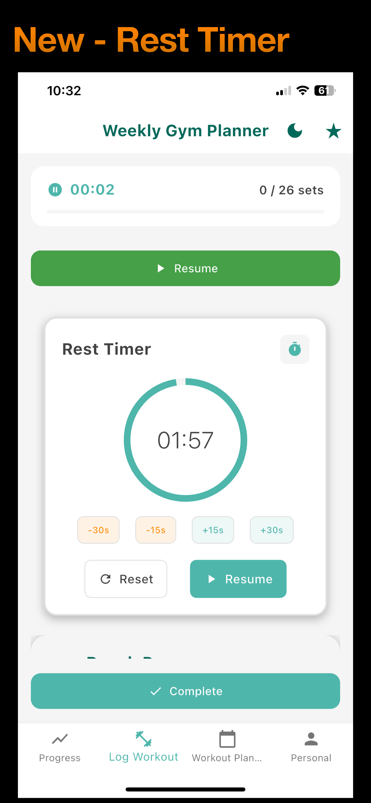 Weekly Gym Planner