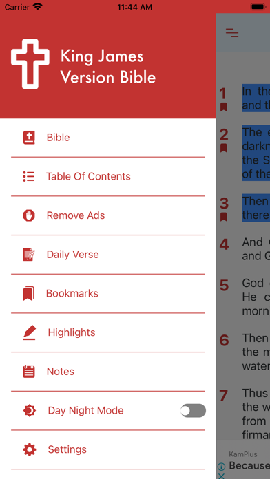 King James Version Bible (KJV) Screenshot