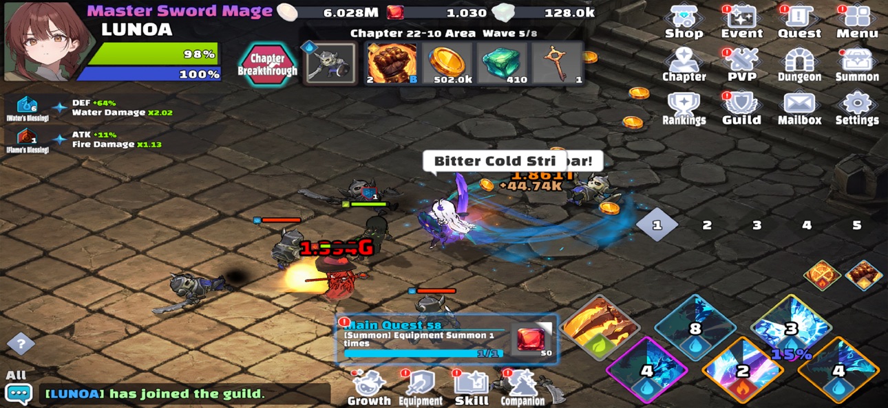 Raising Reincarnated SwordMage Hack screenshot 7 - iOS game interface