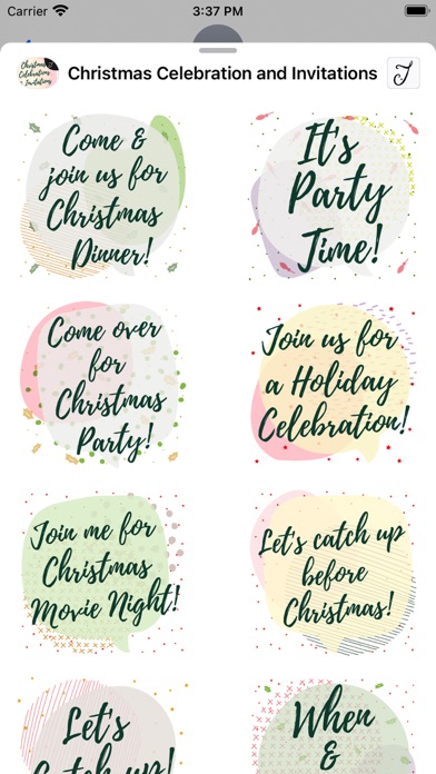 Christmas Season & Invitations Screenshot