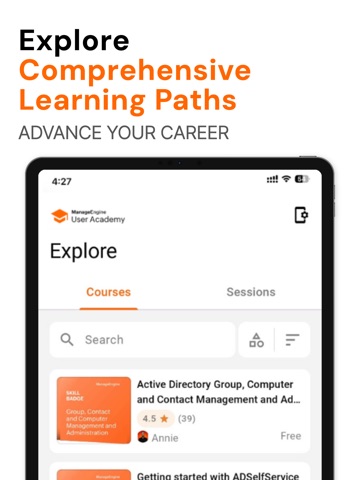 ManageEngine User Academy iPad screenshot