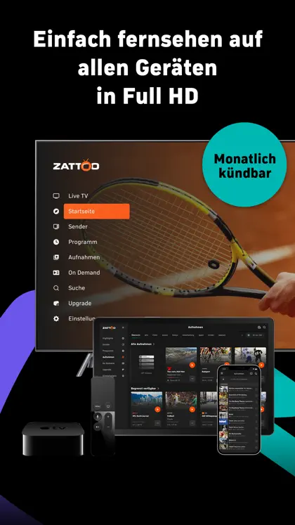Screenshot 4 von 6 zu Zattoo - TV Streaming App