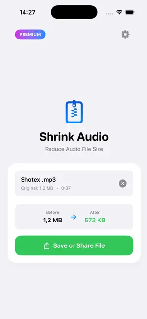 Compress Audio - Shrink Audio screenshot 1