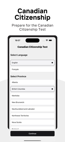 Canadian citizen iPhone screenshot