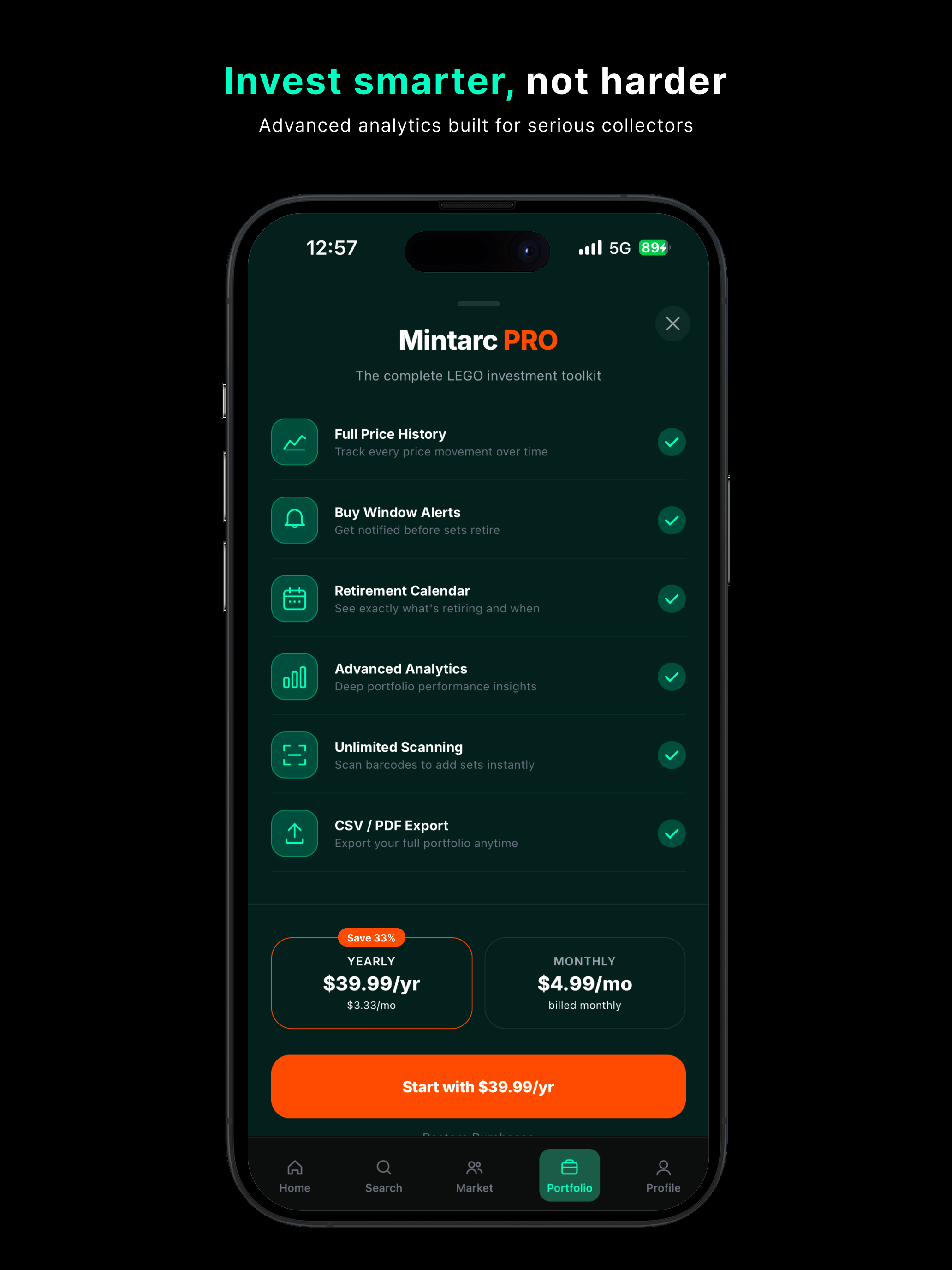 Mintarc: Set Portfolio Tracker