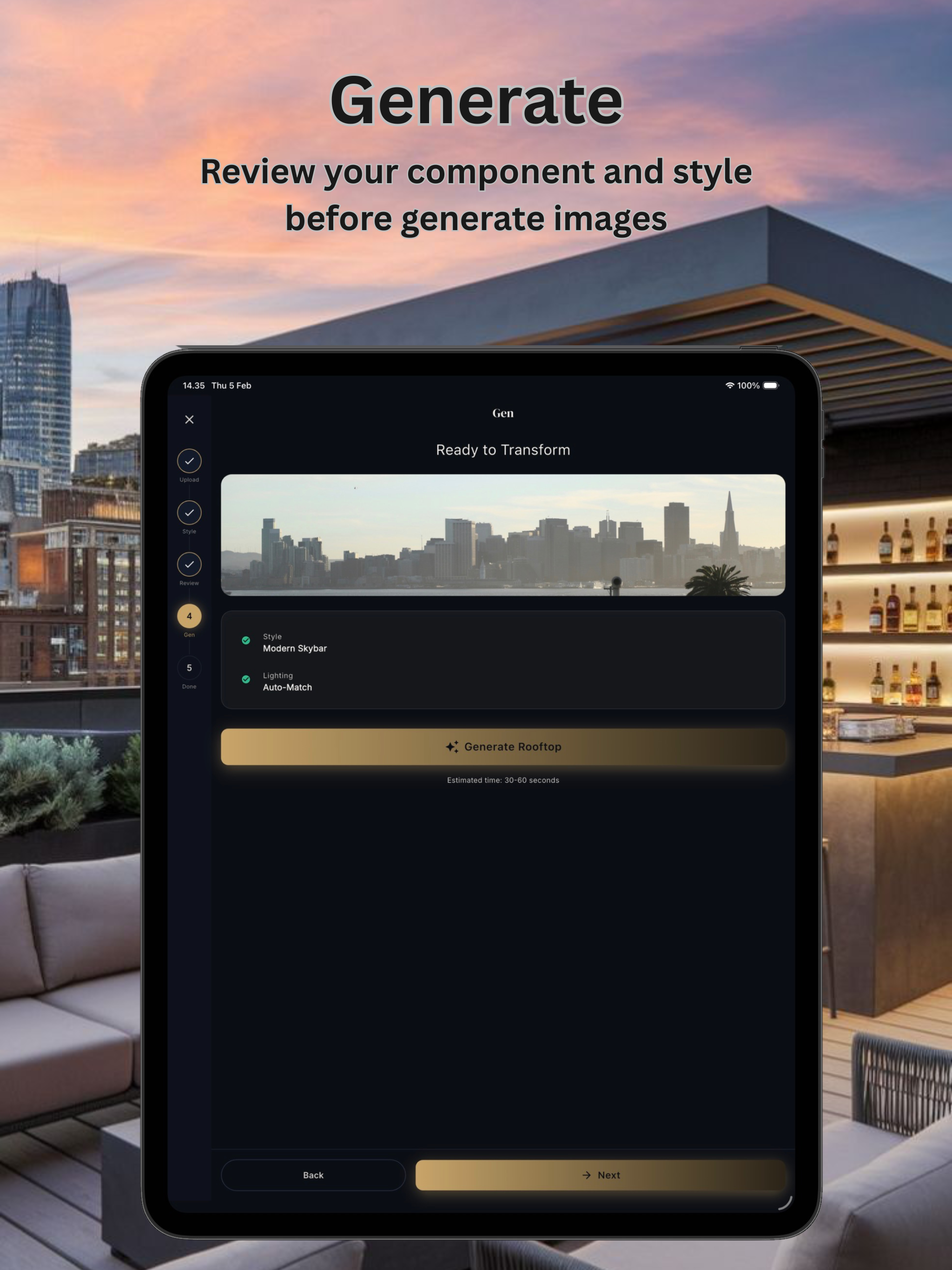 AI Rooftop Lounge Designer