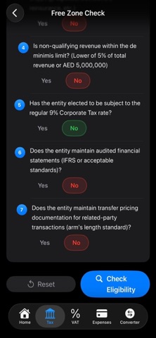Calculator : UAE Corporate TAX screenshot