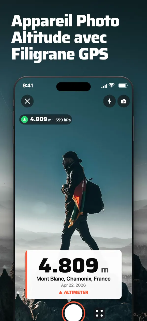 Screenshot #2 pour Altimètre - Boussole & Météo