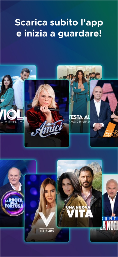 Mediaset Infinity Italia - The app serves as a gateway to top Italian entertainment, showcasing popular reality shows like 'Amici' and beloved variety programs such as 'Le Iene' for every viewer.
