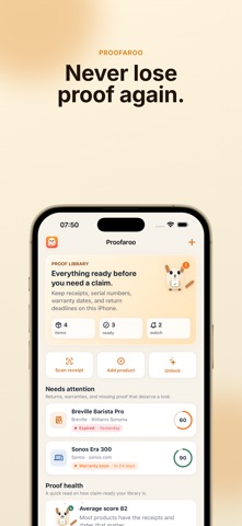 Proofaroo: Warranty Tracker screenshot