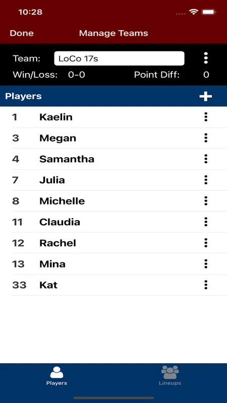 Volleyball Lineup Tracker screenshot 2 of 9