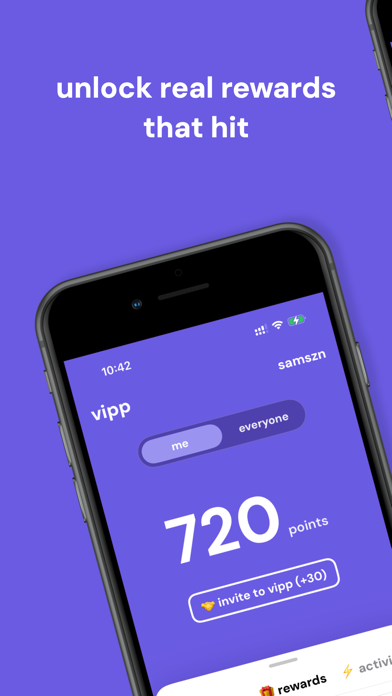 vipp: earn. unlock. repeat. iPhone screenshot 2 - Lifestyle app