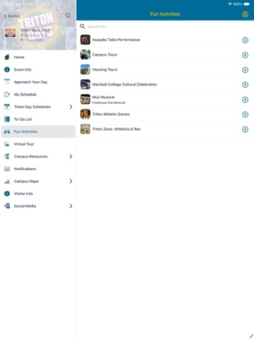UC San Diego Guides iPad screenshot