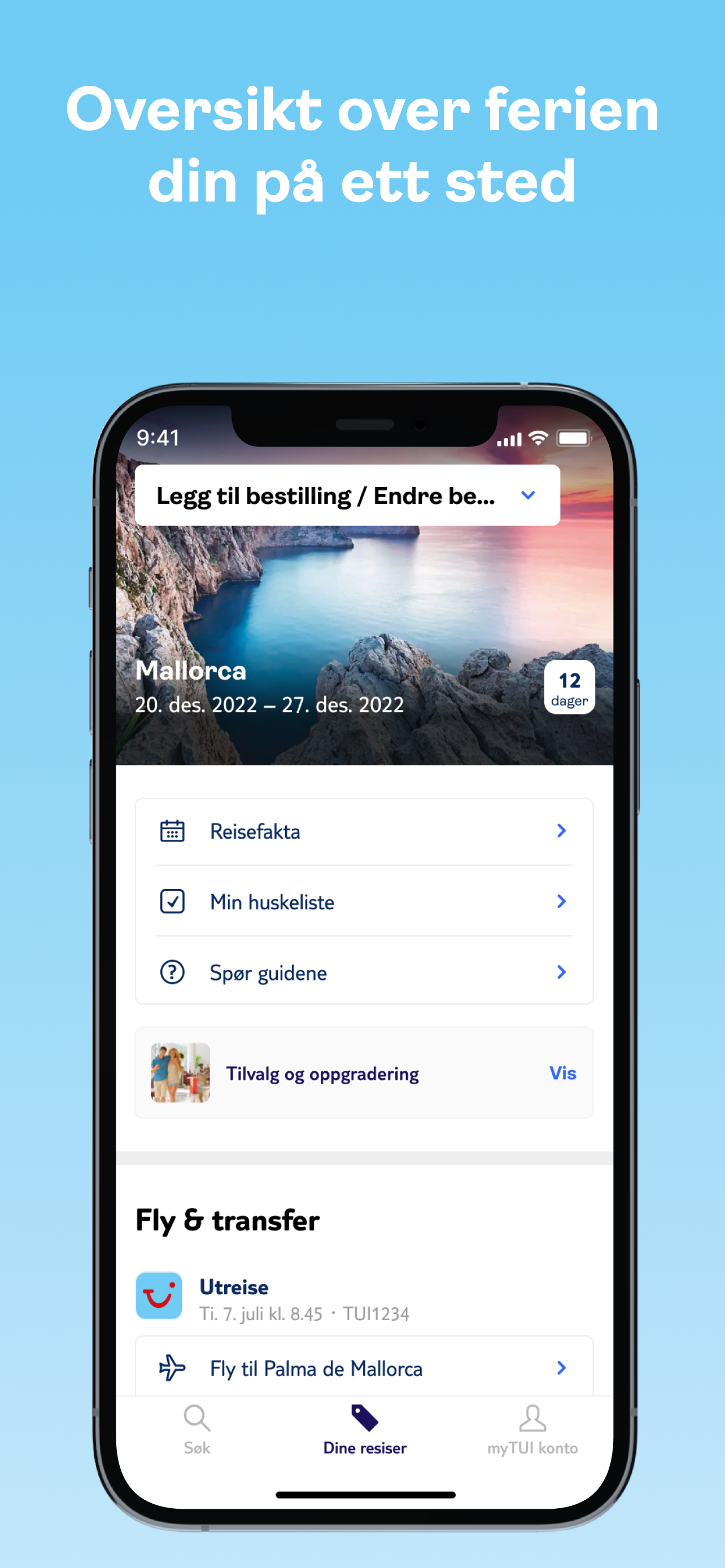 TUI Norge: Din smarte reiseapp