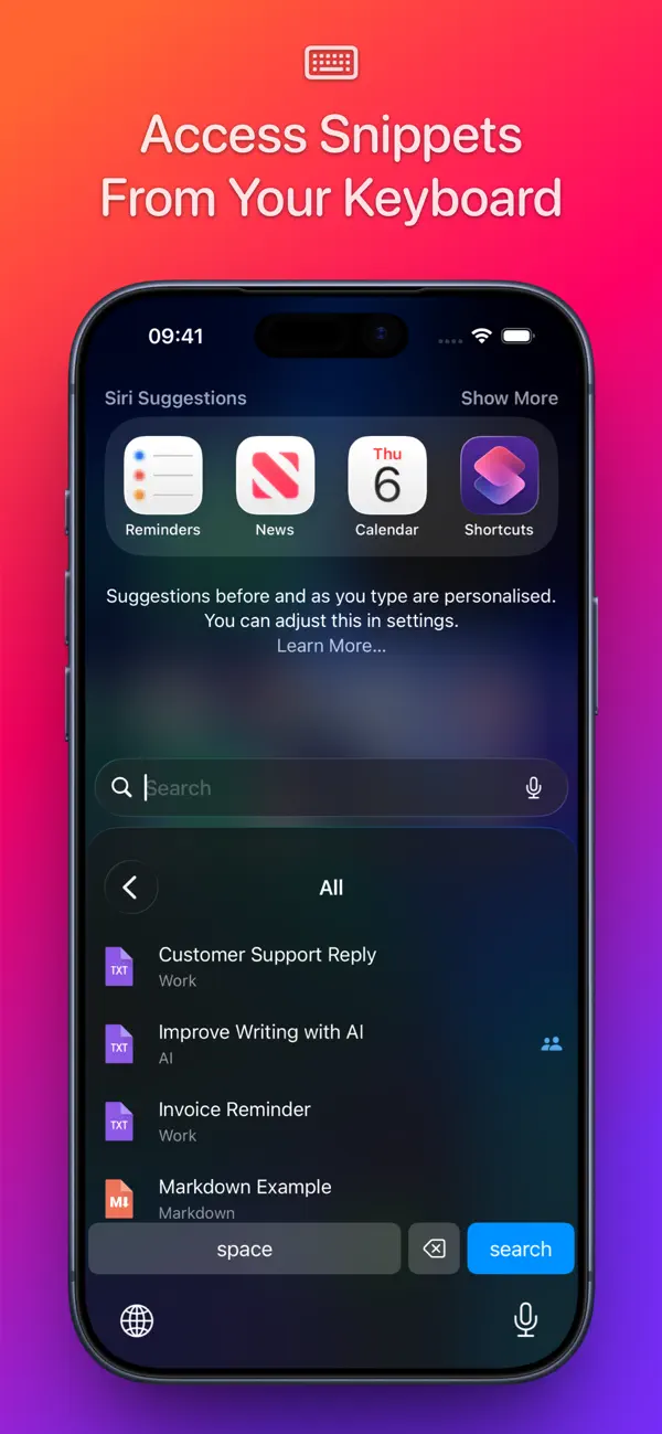 Screenshot #2 pour Snippety - Snippets Manager
