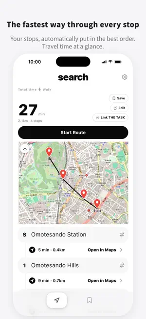 THE ROUTE: Multi-Stop Planner screenshot 1