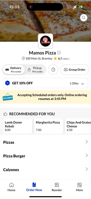 Mamos Pizza screenshot 2