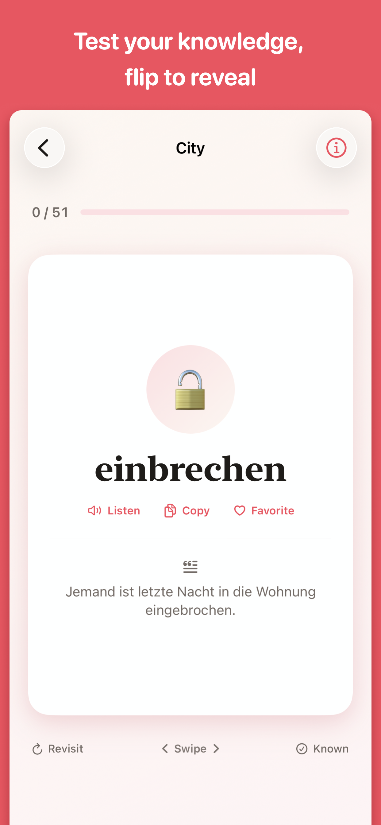 German Words Flashcards screenshot 2