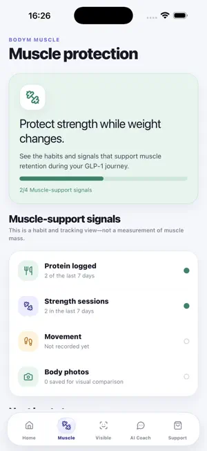 BodyM: GLP-1 Tracker & Coach screenshot 3