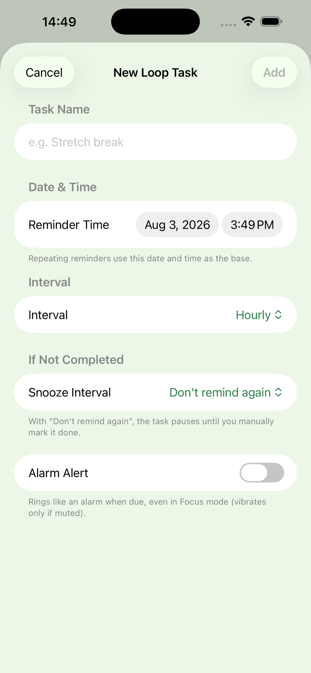 Cycle Reminder: Repeat Tasks screenshot 2