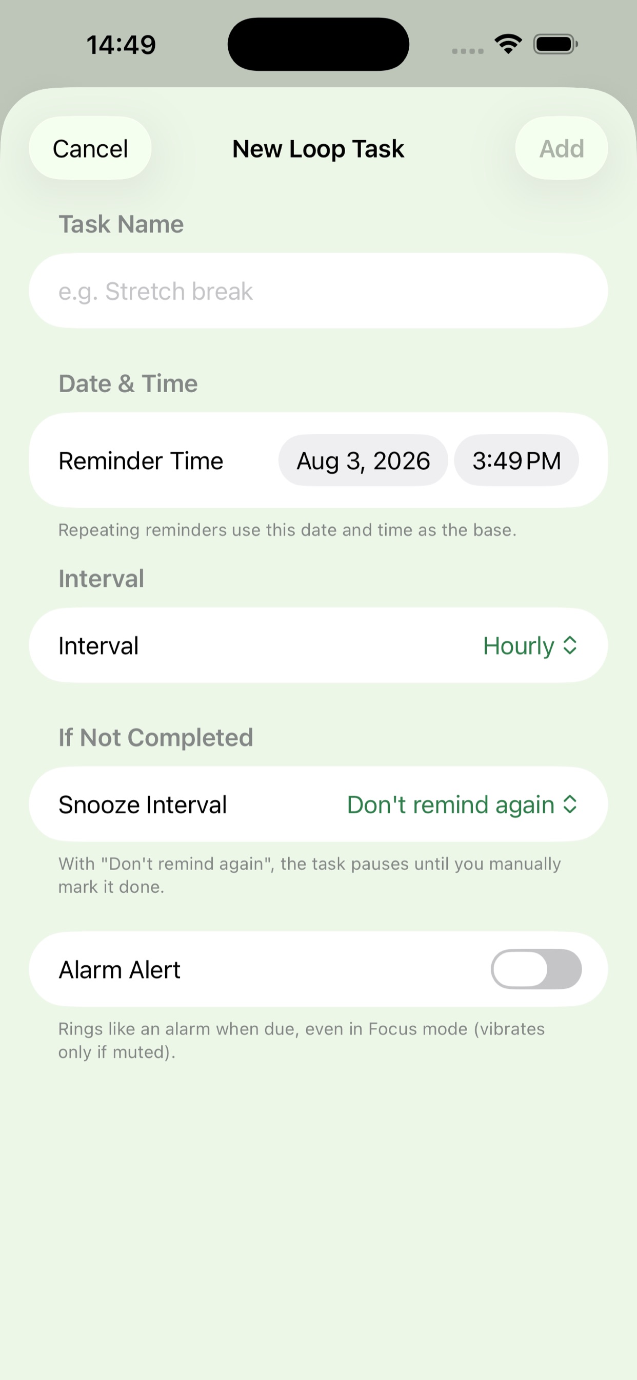 Screenshot 2 of Cycle Reminder: Repeat Tasks