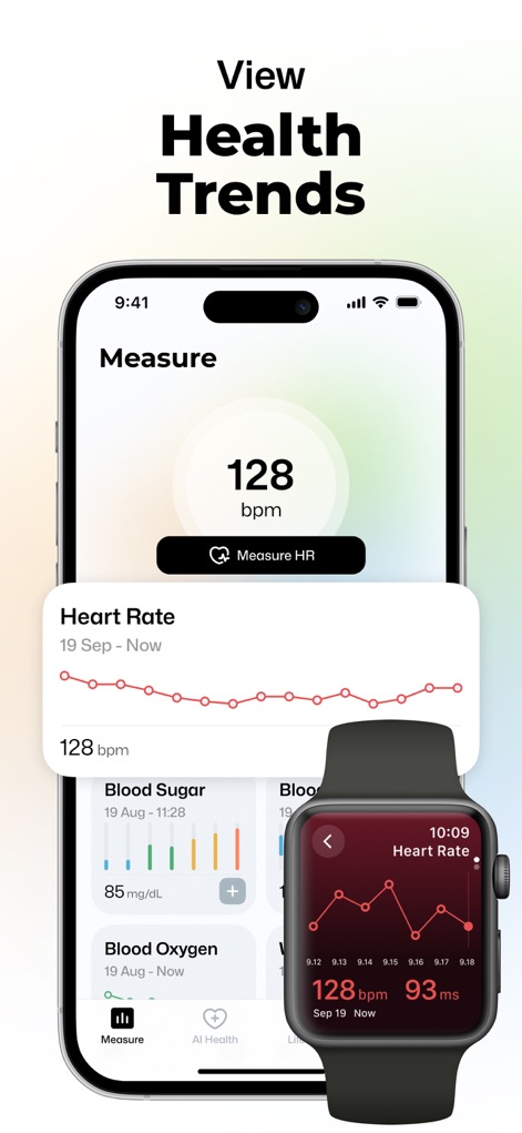 Wellance – AI Health & Balance - View comprehensive health metrics on a single dashboard and see how Apple Watch integration provides continuous heart rate monitoring.