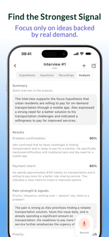 CustDev AI — Validate Products iPhone screenshot