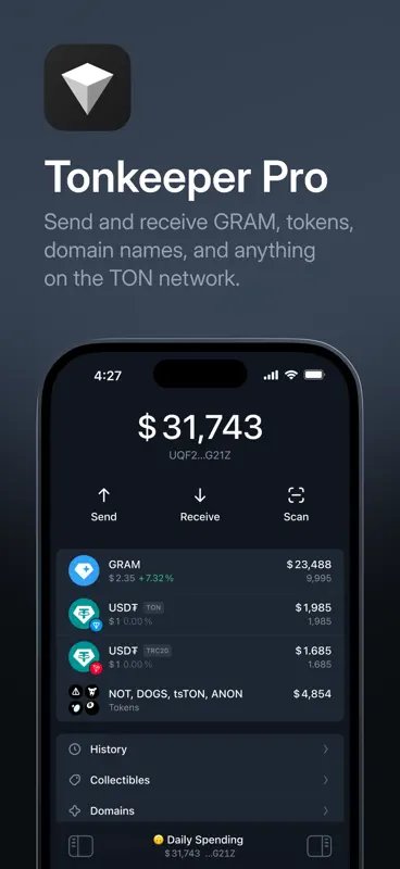 Tonkeeper Pro — Crypto Wallet screenshot 1 of 4
