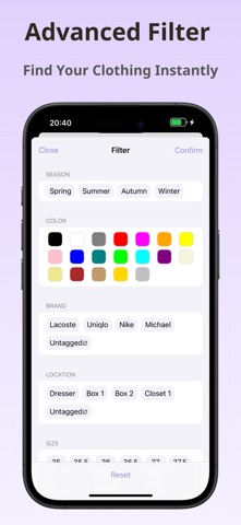 Yuzu Closet: Smart Wardrobe iPhone screenshot