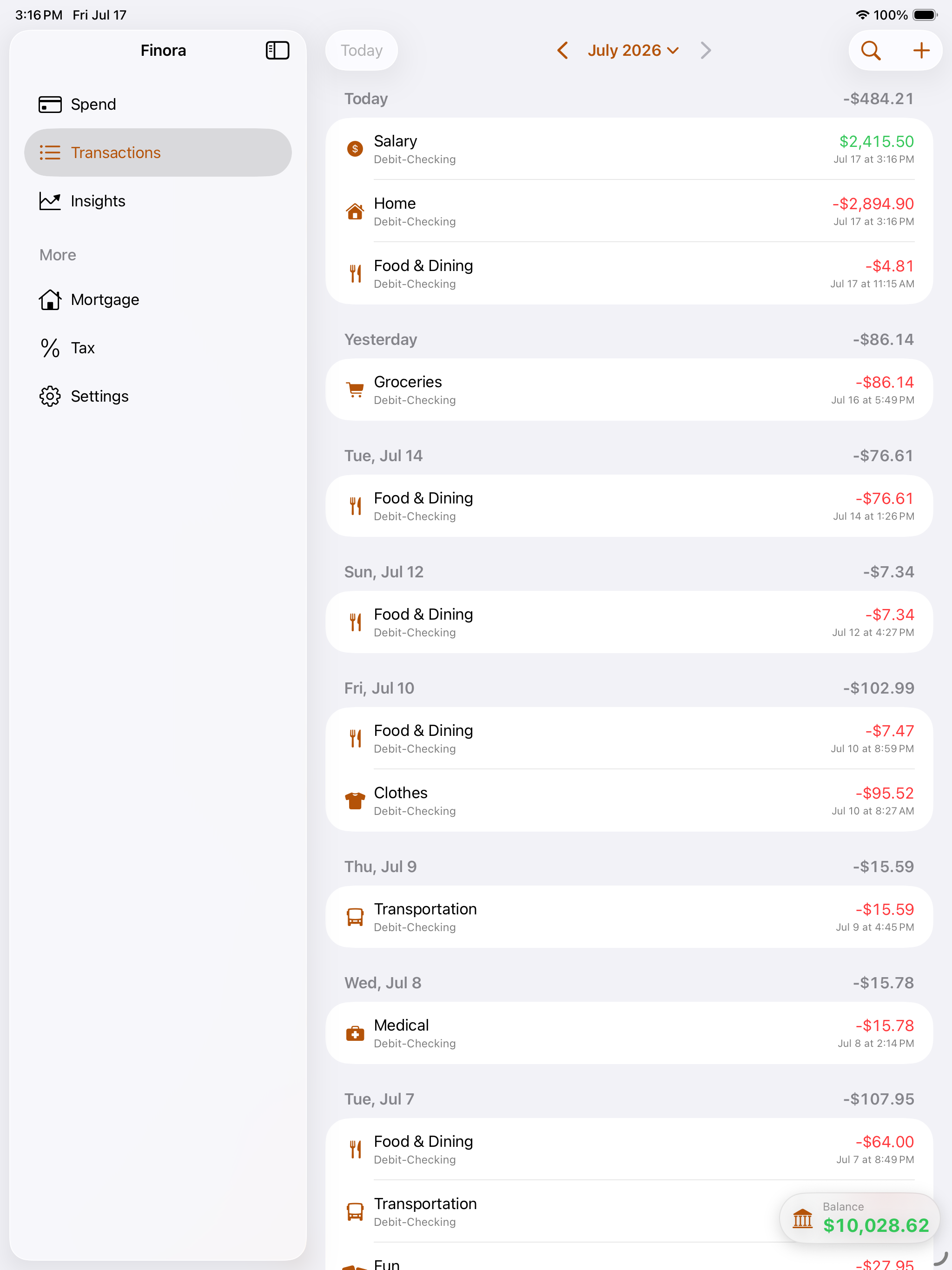 Finora Budget screenshot 12