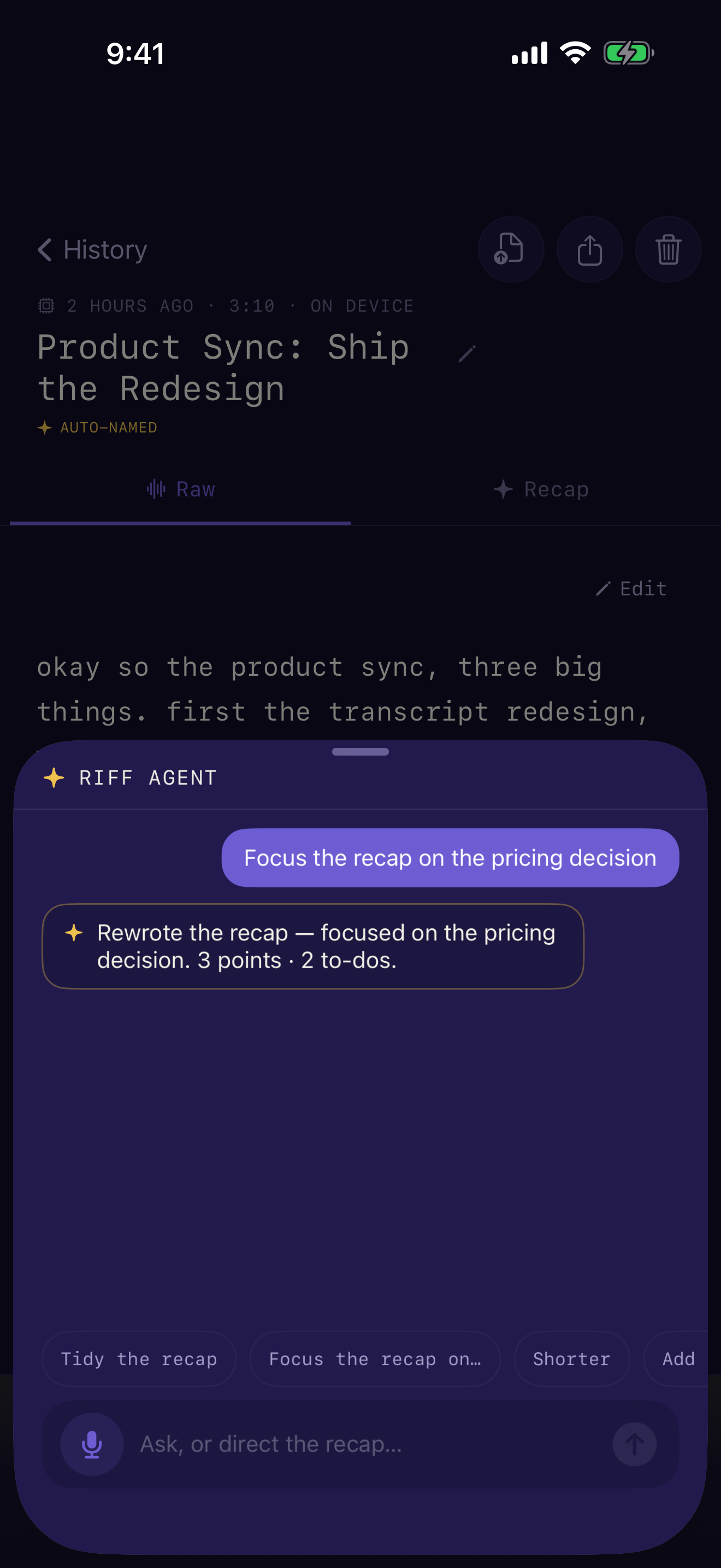 Riff: On-Device AI Voice Notes screenshot 6