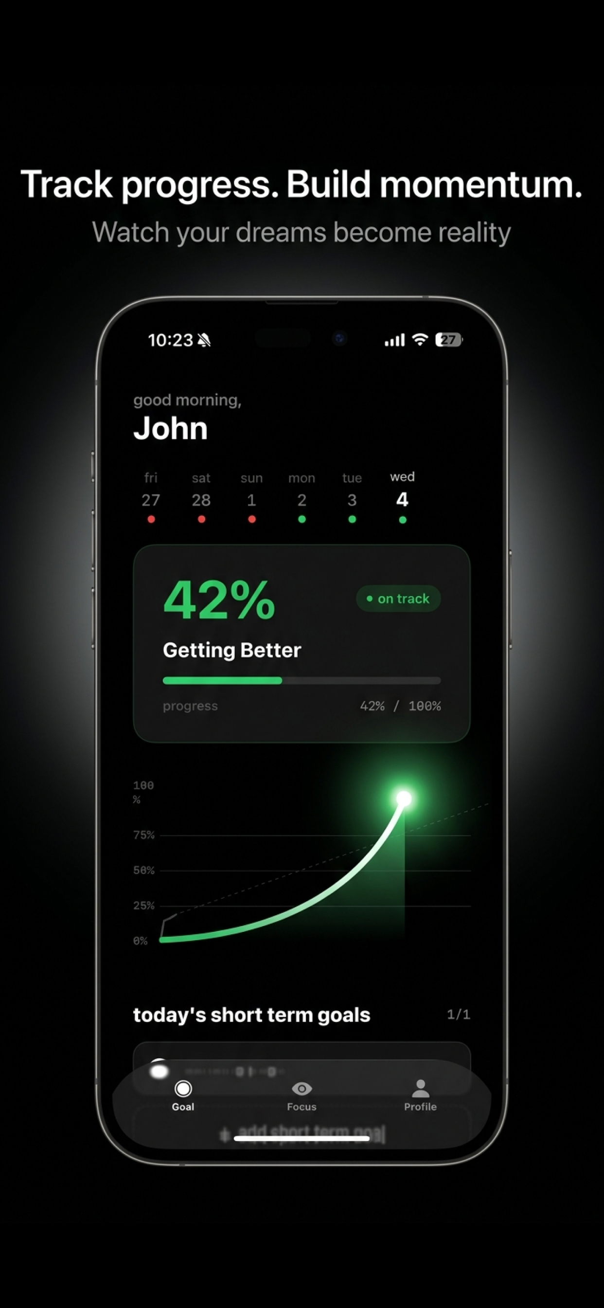 One Goal - Daily Check-In App