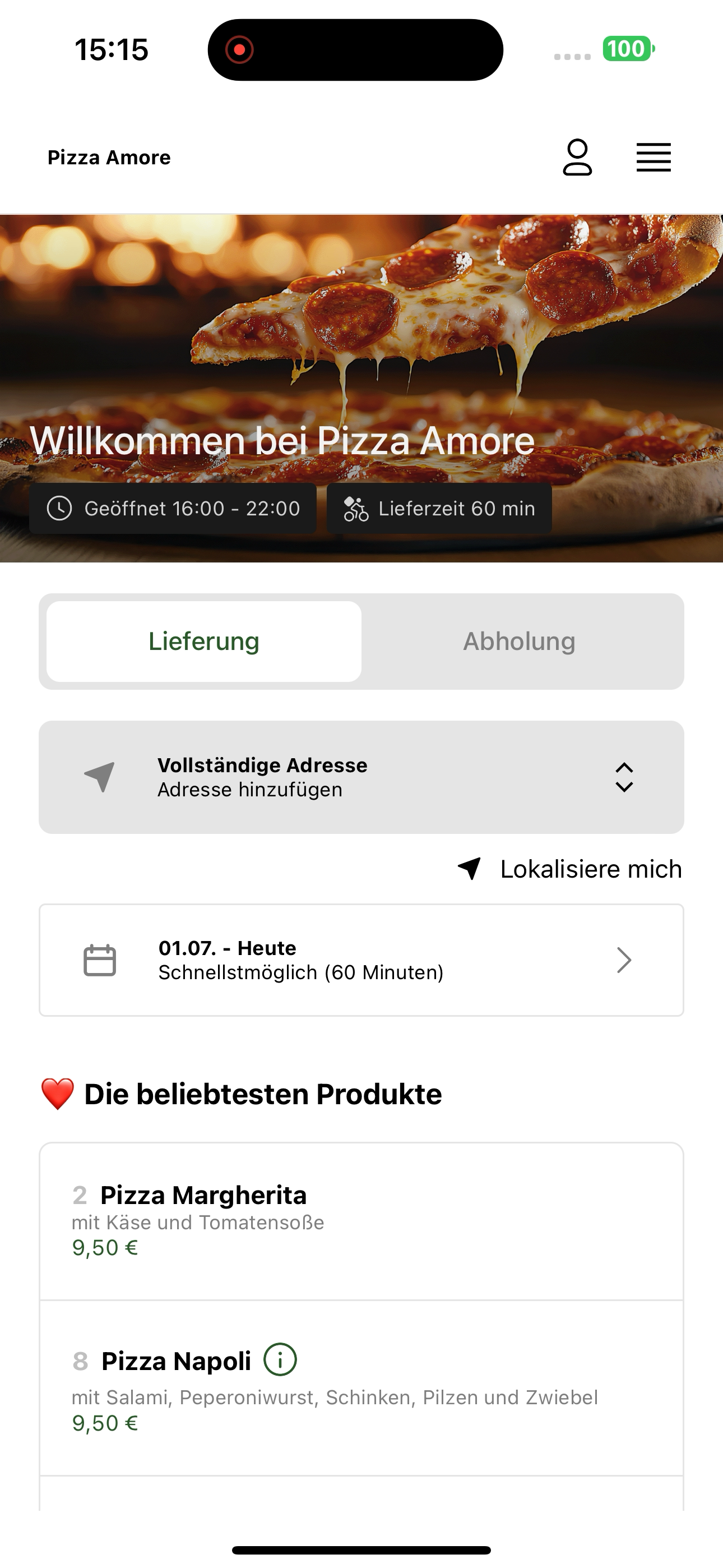 Pizza Amore DE screenshot 5