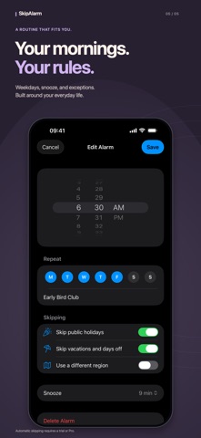 SkipAlarm: Smart Alarm Clock screenshot 5
