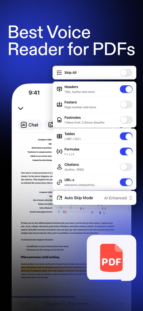Speechify – Text to Speech PDF - PDF Reading Controls