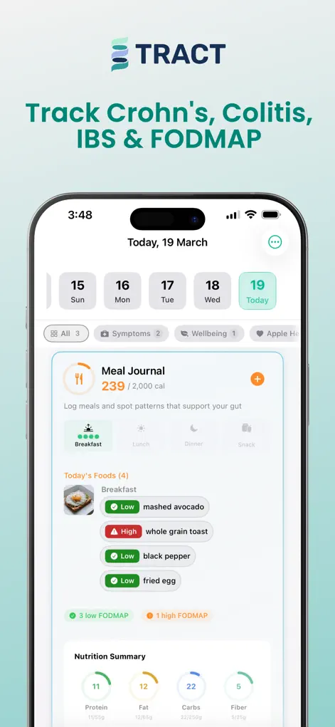 Tract: IBD & IBS Tracker - Health & Fitness App | MWM
