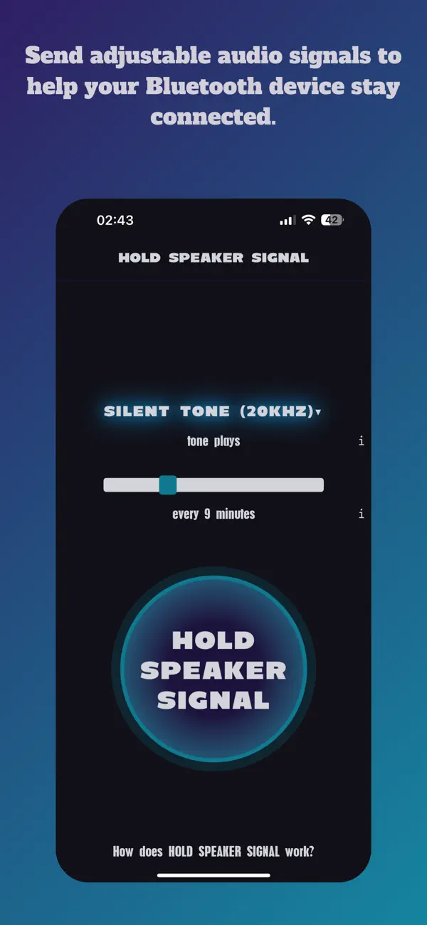 Screenshot #2 pour HOLD SPEAKER SIGNAL
