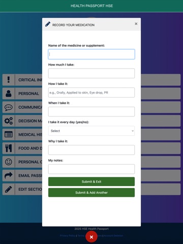 Health Passport (HSE) iPad screenshot