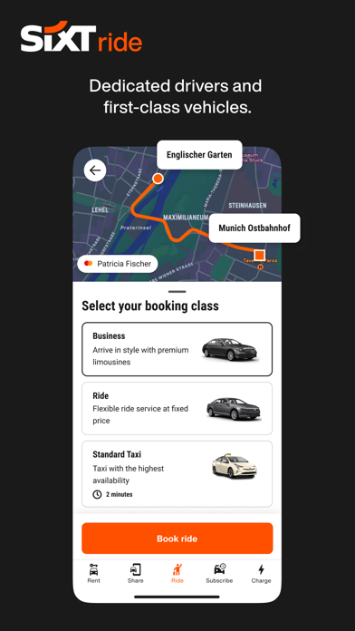 SIXT rent, share, ride & plus Screenshot