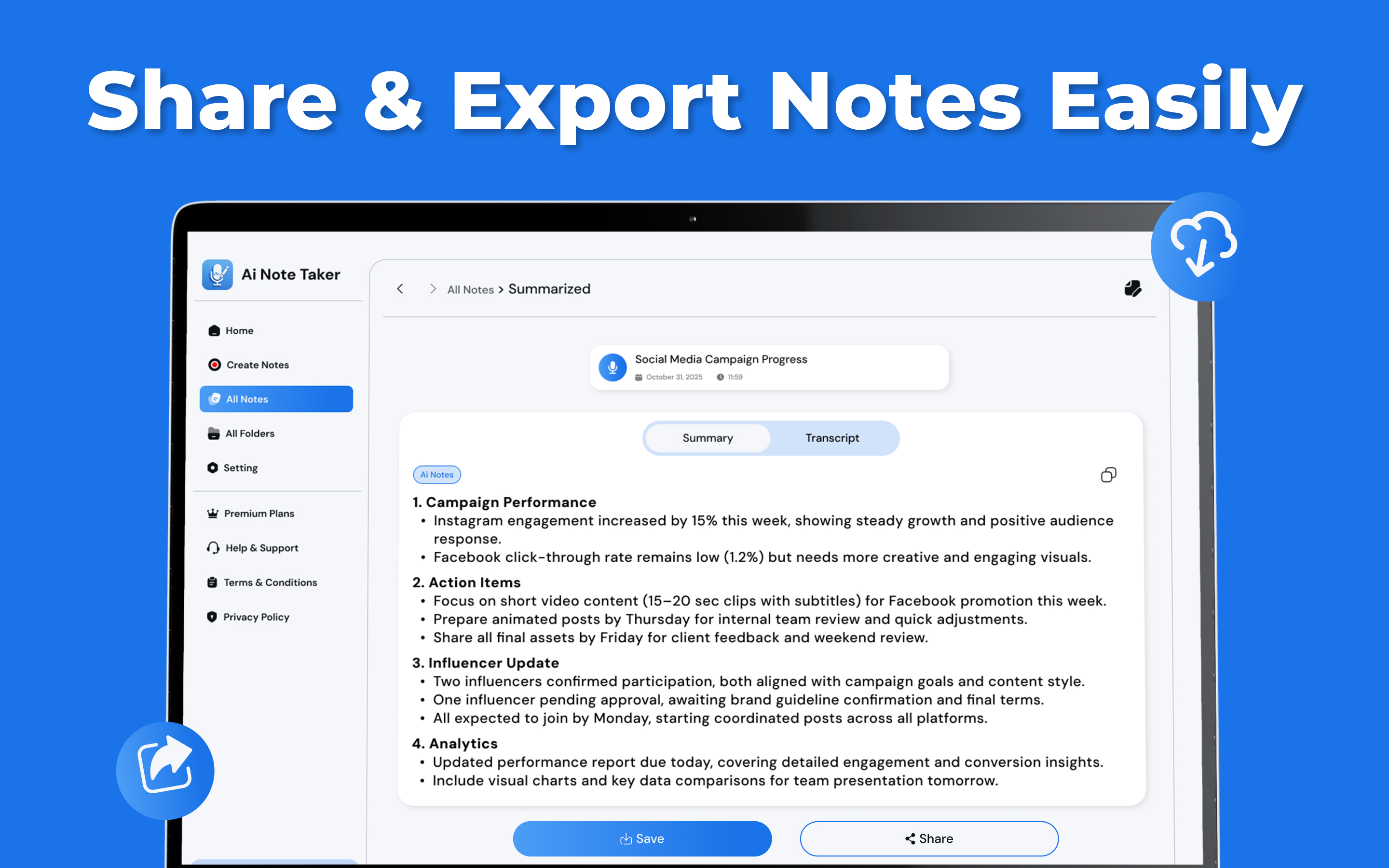 AI Note Taker - Sumnevo screenshot 26